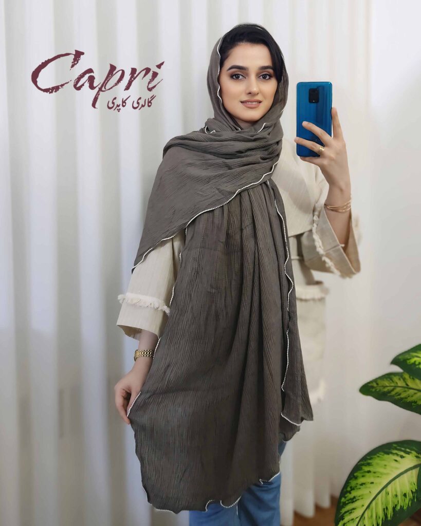 خرید شال پاییزه دور مروارید وارداتی