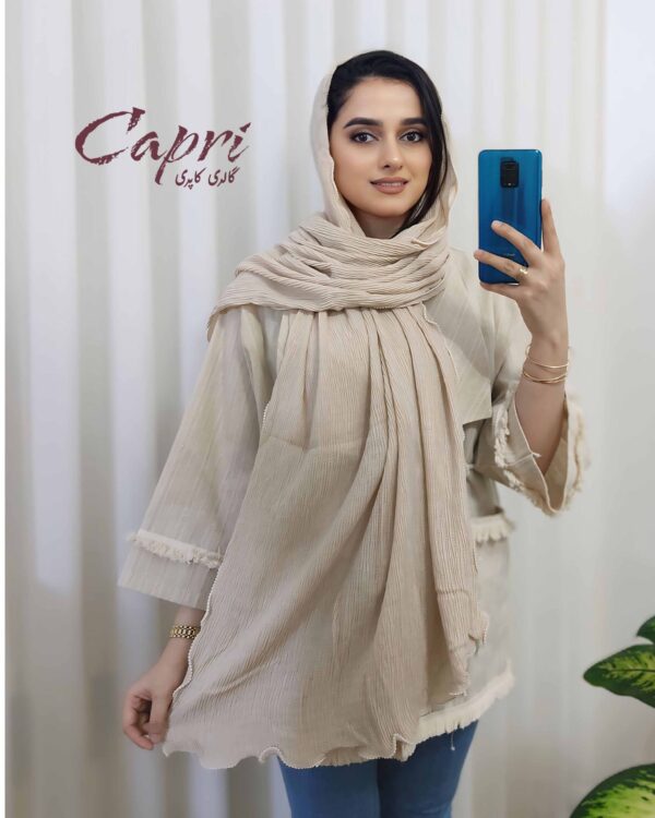 خرید شال پاییزه دور مروارید وارداتی