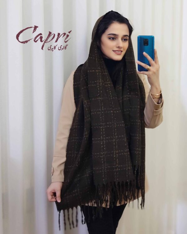 شال موهر چهارخانه وارداتی