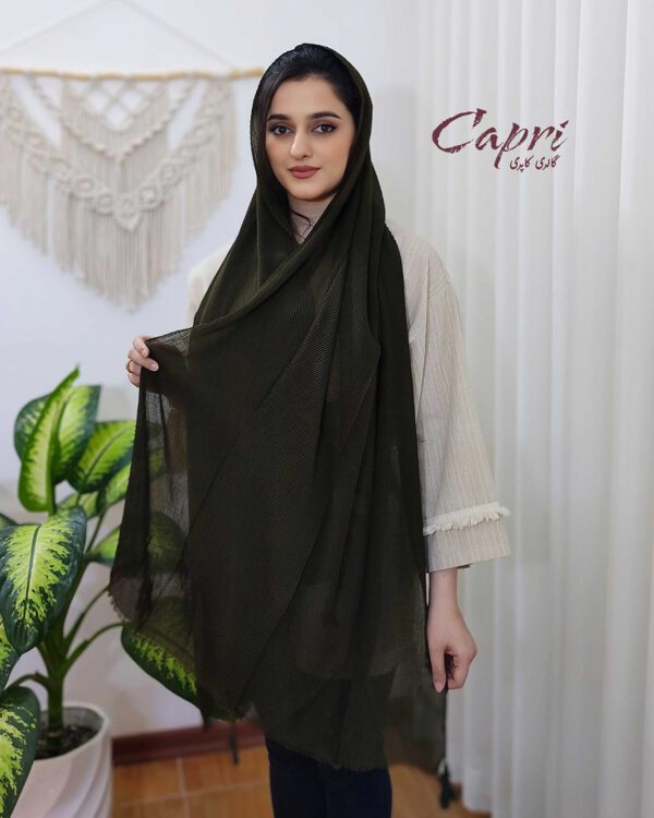 شال پلیسه وارداتی سبز یشمی