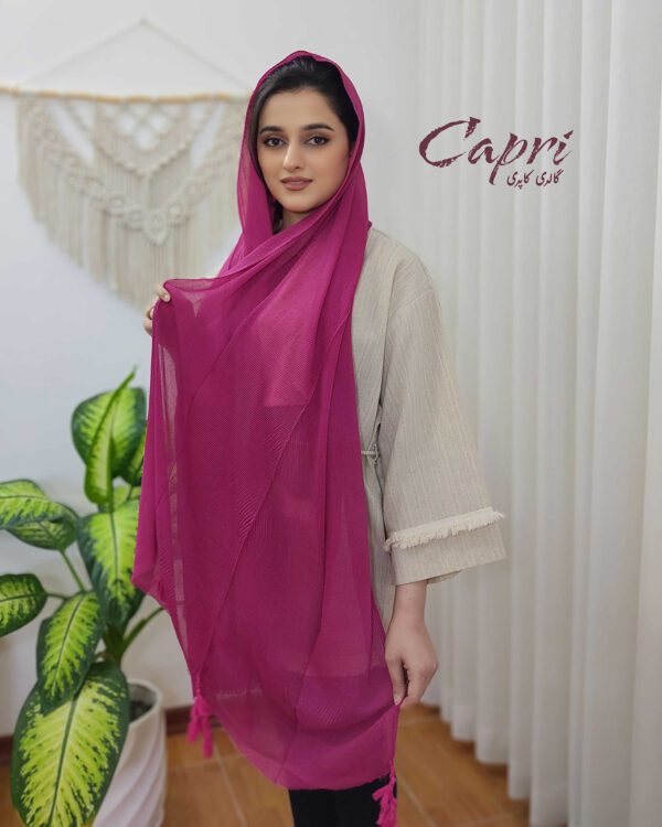 شال پلیسه وارداتی سرخ آبی