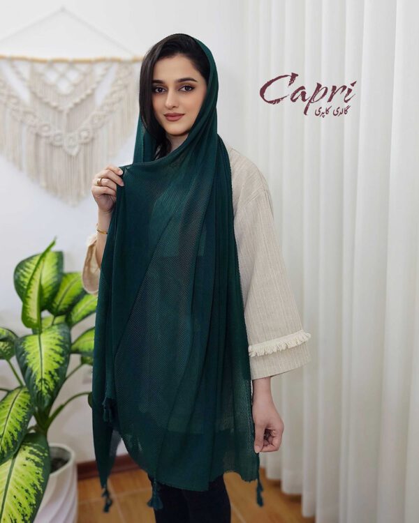 شال پلیسه وارداتی سبز کلاسیک